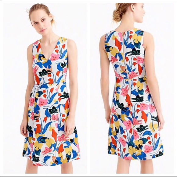 NWT J. Crew Morning Floral Dress Size 0 - Picture 1 of 4